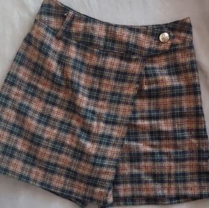 Tracy Evans Limited Mini Skirt Skort Jrs Size Small School Plaid Pleated